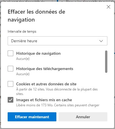 effacer par heure edge