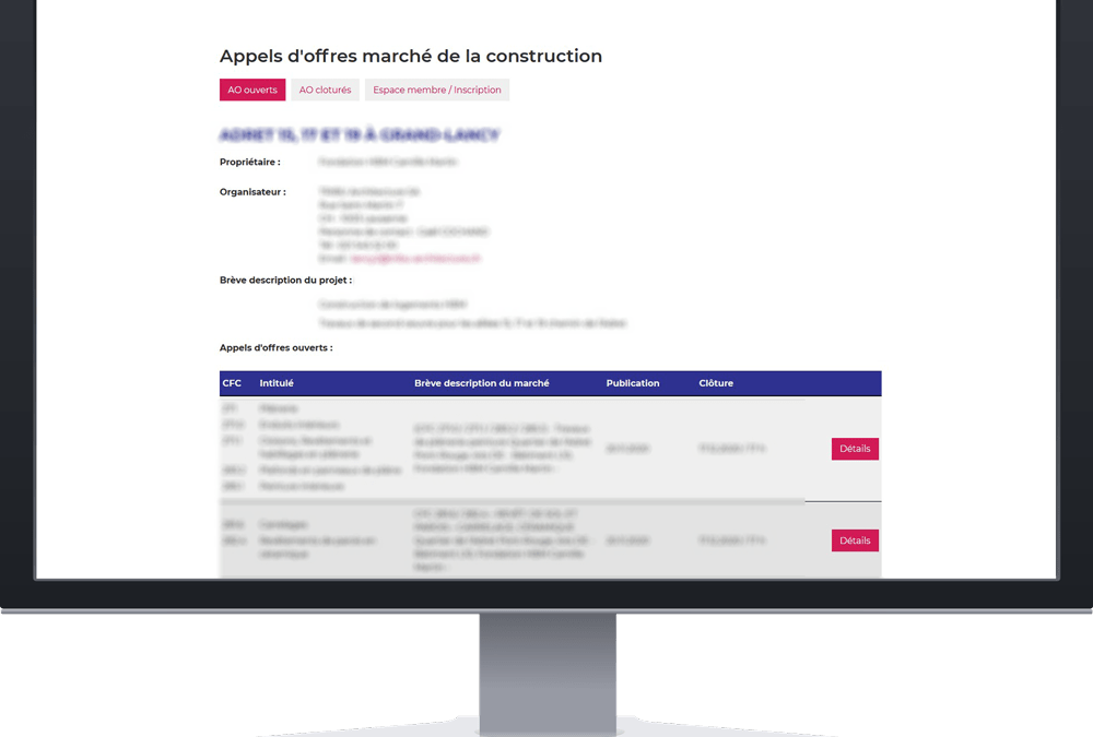 Portail des appels d&rsquo;offres de la FIDP